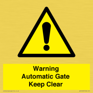 Warning Automatic Gate Keep Clear